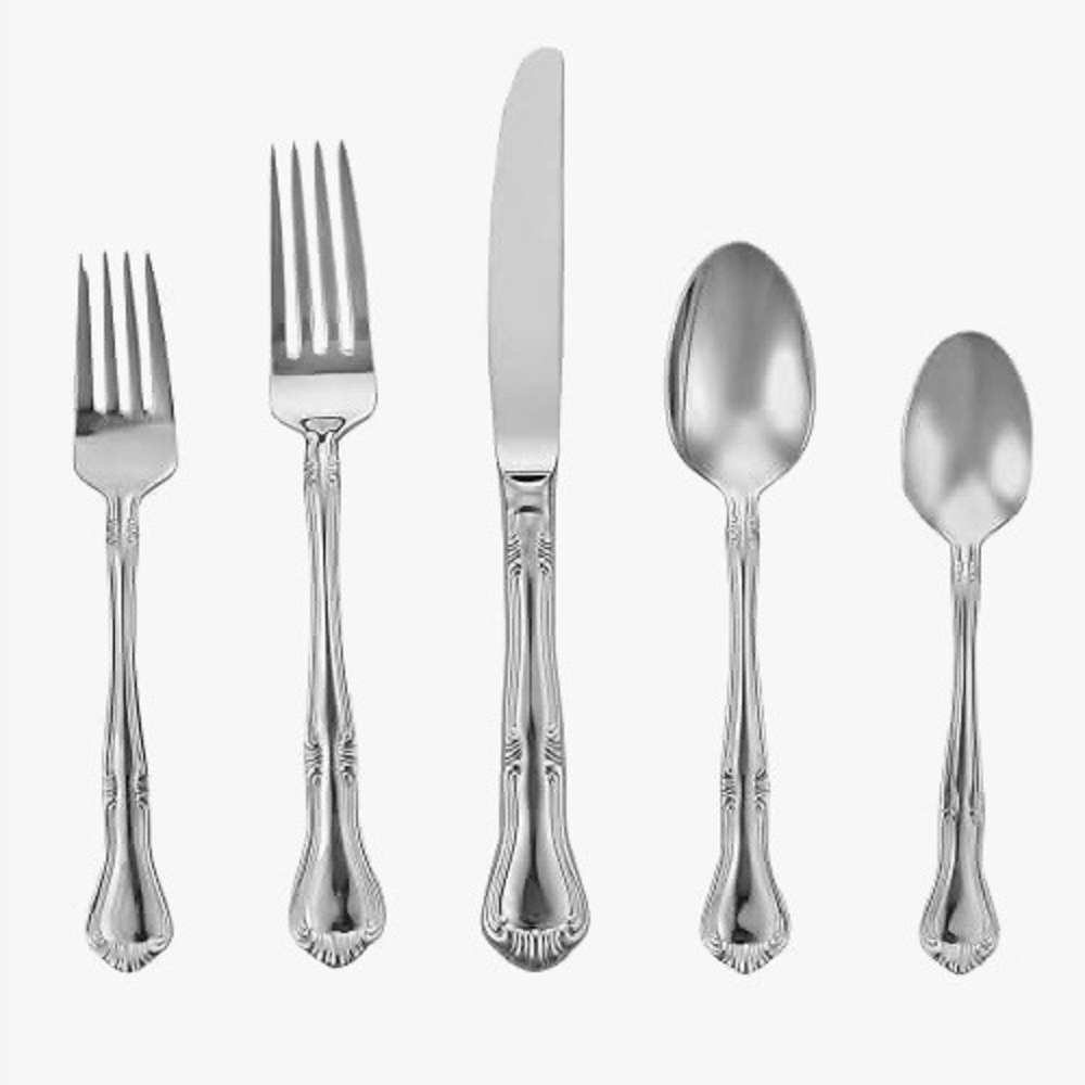 Gorham Valcourt 5 Piece Flatware Place Setting 18/10 Stainless Steel Silverware